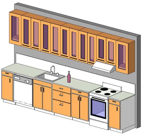 stainless steel cabinets revit|revit kitchen appliances download.